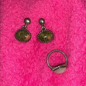 earring and ring combo set